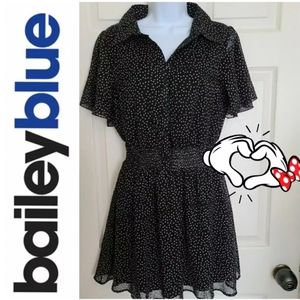 NWOT Bailey Blue Polka Dot Dress